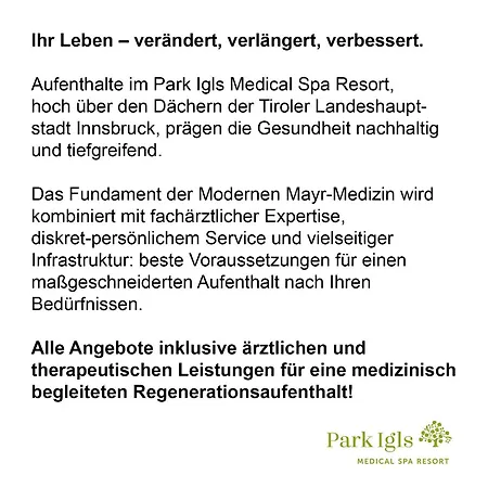Semesteranläggning (resort) Park Igls - Medical Spa